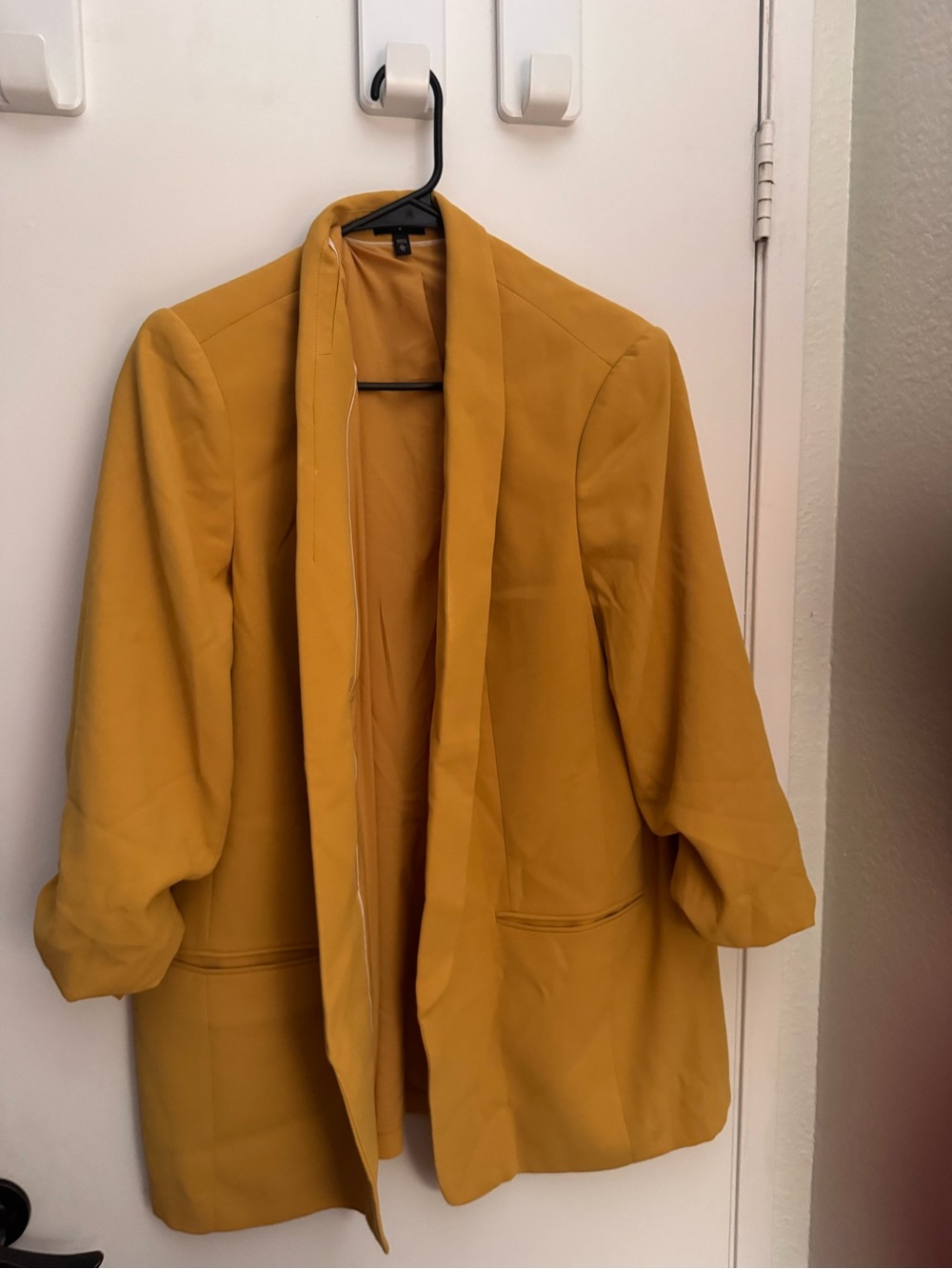 Express Mustard Open-Front Blazer